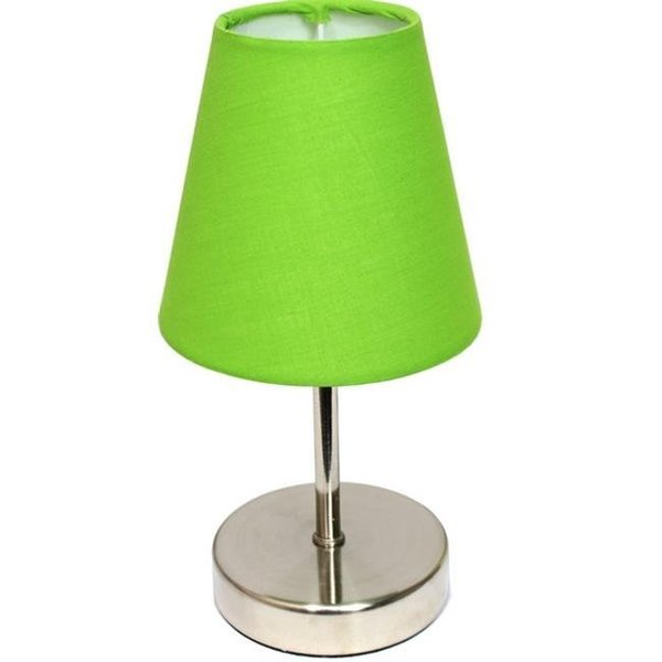 All The Rages All The Rages LT2013-GRN Sand Nickel Basic Table Lamp with Green Shade LT2013-GRN